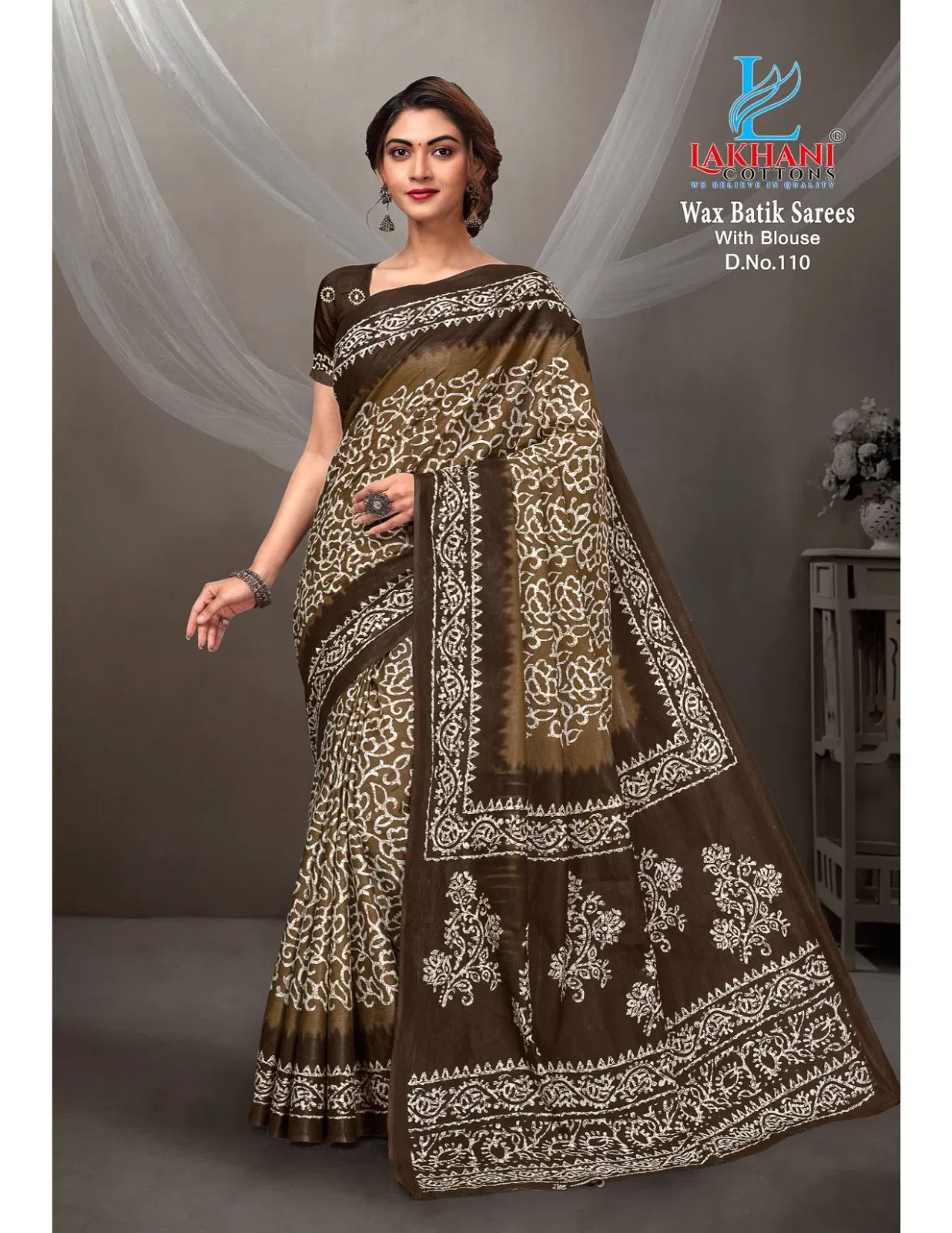 Wax Batik Vol 01 By Lakhani Heavy Cotton Printed Sarees Wholesalers In Delhi